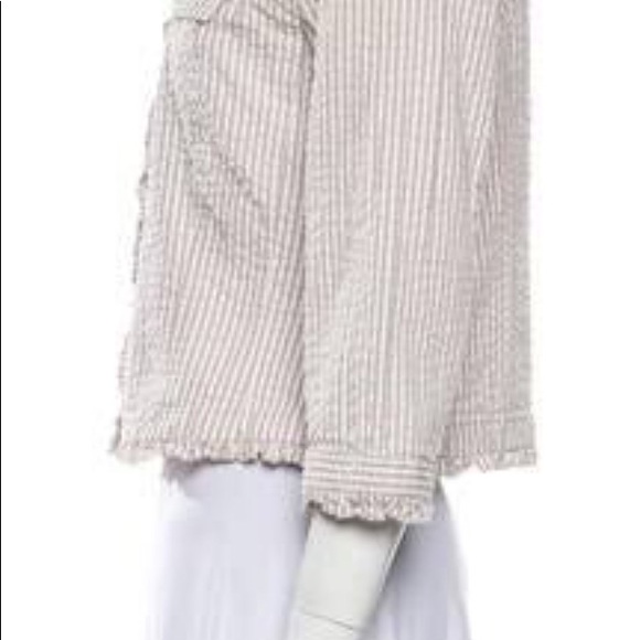 Sandro Gray Ruffle Blazer - Picture 3 of 16